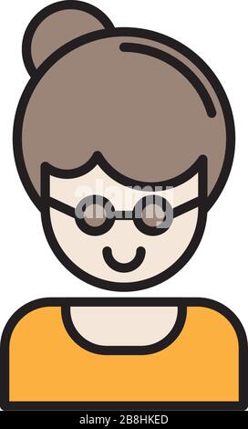 Großmutter Vektor icon Abbildung design isoliert auf weißem Stock Vektor