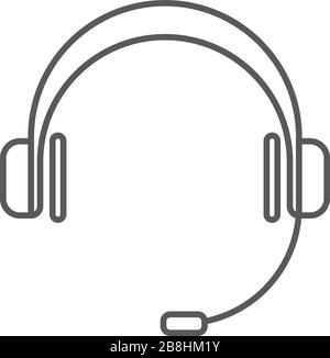 Headset vektorsymbol Konzept, auf weißem Hintergrund Stock Vektor