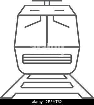 Train on Railway Vector Icon Transportsymbol isoliert auf weißem Hintergrund Stock Vektor