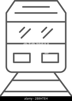 Train on Railway Vector Icon Transportsymbol isoliert auf weißem Hintergrund Stock Vektor