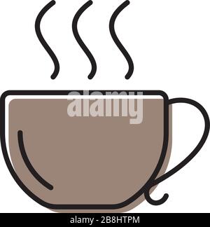 Vektorsymbol "Tea Cup Drink" auf weißem Hintergrund isoliert Stock Vektor