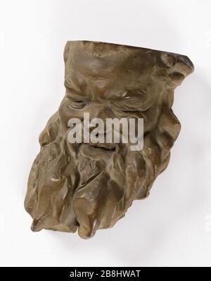 Maske Silenus D'après Aimé-Jules Dalou (1838-1902). Masque de Silène. Grès, Ver 1930. Musée des Beaux-Arts de la Ville de Paris, Petit Palais. Stockfoto