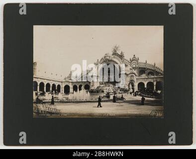 AUSSTELLUNG 1900 - WASSERBURG AUSSTELLUNG 1900. Château d'eau. 1900. Musée des Beaux-Arts de la Ville de Paris, Petit Palais. Stockfoto