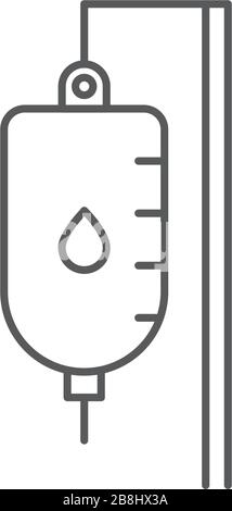 Infusionsvektor-Symbol für Infusion, medizinisches Symbol, isoliert auf weißem Hintergrund Stock Vektor