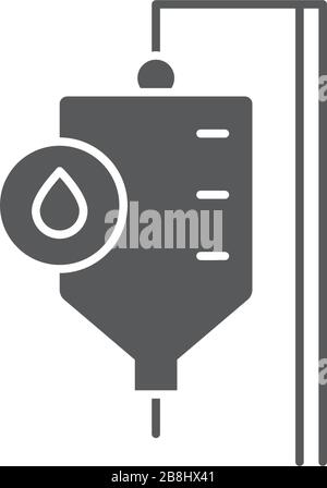 Infusionsvektor-Symbol für Infusion, medizinisches Symbol, isoliert auf weißem Hintergrund Stock Vektor