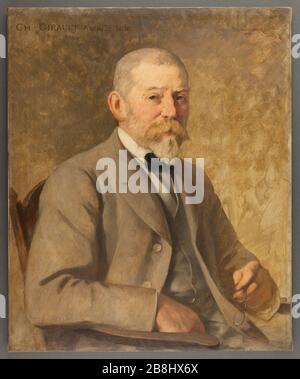 Architektenporträt von Charles Louis Girault François Schommer (1850-1935). 'Portrait de l'architecte Charles Louis Girault'. Huile sur toile. Im Jahr 1919. Musée des Beaux-Arts de la Ville de Paris, Petit Palais. Stockfoto