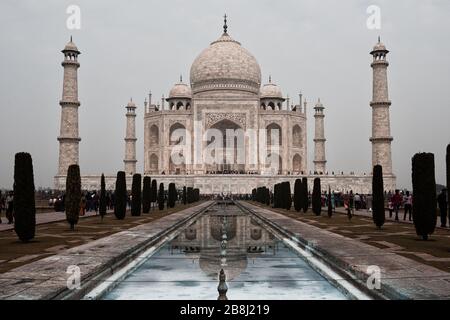 Taj Mahal in Agra. Uttar Pradesh, Indien Stockfoto