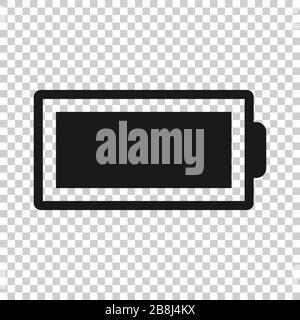 Batterieladung Symbol im flachen Stil. Power level Vector Illustration auf weißem Hintergrund isoliert. Lithium-ionen Akkumulator Geschäftskonzept. Stock Vektor