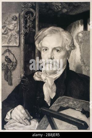 Edmond de Goncourt Félix Bracquemond (1833-1914). 'Portrait d'Edmond de Goncourt'. Musée des Beaux-Arts de la Ville de Paris, Petit Palais. Stockfoto