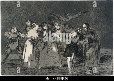 The Follies - Ermahnungen Francisco José de Goya y Lucientes (1746-1828). "Los Disparates - Exhortaciones - Exhortations". Musée des Beaux-Arts de la Ville de Paris, Petit Palais. Stockfoto