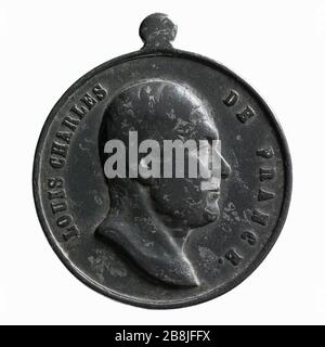 Louis-Charles de France, ehemaliger Baron de Richemont, 1849 (Dummy-Titel) Louis-Charles de France, Ex-Baron de Richemont, 1849. Plomb. Paris, musée Carnavalet. Stockfoto