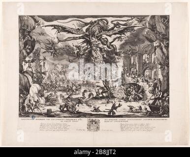 Die Versuchung des heiligen Anthony Jacques Callot (1592-1635). "La Tentation de Saint Antoine". Tiefdruck à l'eau-forte. 1635. Musée des Beaux-Arts de la Ville de Paris, Petit Palais. Stockfoto