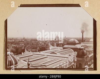 Album der Universal-Ausstellung von 1900 von der Spitze des Turms Anonyme. Album de l'Exposition universelle de 1900. vue pry du haut de la Tour. 1900. Musée des Beaux-Arts de la Ville de Paris, Petit Palais. Stockfoto