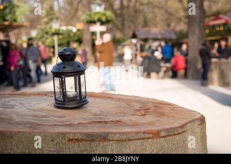 Weihnachtsmarkt in München, Deutschland - Kopierraum Stockfoto