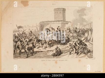 Verteidigung von Paris gegen die Normannen (885) (IT) Stockfoto