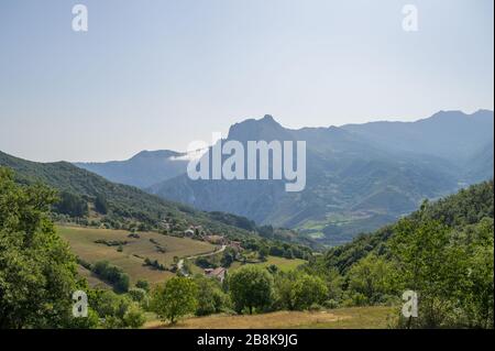 Felsige Berge in Asturien, Spanien, Europa Stockfoto