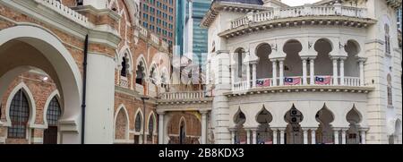 Old High Court Building jetzt als lokale Regierungsbüros Kolonialarchitektur mit Mogul-Funktionen in Kuala Lumpur Malaysia verwendet. Stockfoto