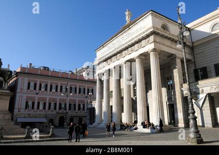 Theater am Felice, Piazza de Ferrai, Genua, Ligury, Italien, Europa Stockfoto