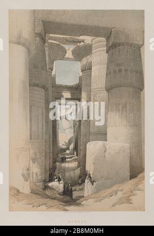 Karnak aus Ägypten und Nubien, Band II: Karnak, im Jahre 1848. Louis Haghe (Britisch, 1806-1885), F.G.Moon, 20 Threadneedle Street, London, nach David Roberts (Britisch, 1796-1864). Farblithograph; Blatt: 43,5 x 60,2 cm; Bild: 32,6 x 48,9 cm Stockfoto