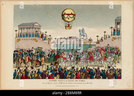 Eintritt in die Stadt Paris, / von seiner Majestät König Ludwig XVIII. Von Frankreich und Navarra 4. Mai 1814. (TI) Stockfoto