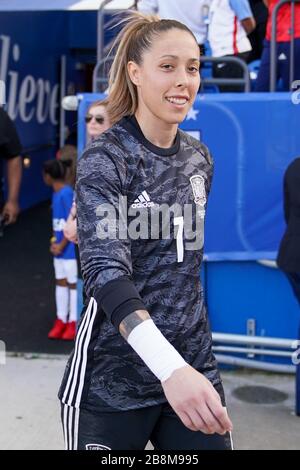 FRISCO. USA. 11. MÄRZ: Lola Gallardo aus Spanien beim SheBelieves Cup Women's International friendy football Match 2020 zwischen England-Frauen und Spanien-Frauen im Toyota Stadium in Frisco, Texas, USA. ***keine kommerzielle Nutzung*** (Foto von Daniela Porcelli/SPP) Stockfoto