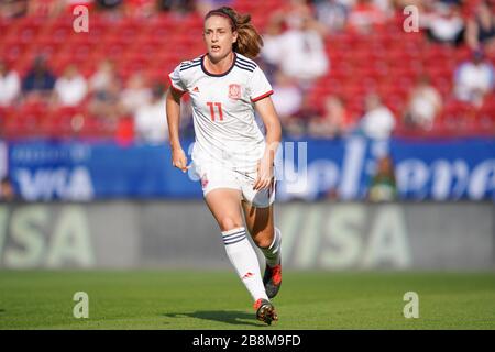 FRISCO. USA. 11. MÄRZ: Alexia Putellas aus Spanien geht beim SheBelieves Cup Women's International Freundschaftsspiel der Frauen in England gegen Spanien im Toyota Stadium in Frisco, Texas, USA im Jahr 2020 voran. ***keine kommerzielle Nutzung*** (Foto von Daniela Porcelli/SPP) Stockfoto