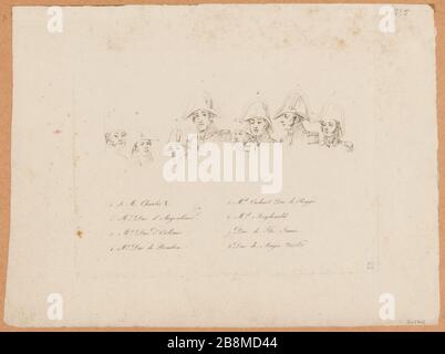 Charaktere, die von Gérard dargestellt wurden, als Rite Charles X im Jahr 1825. (TI) Stockfoto