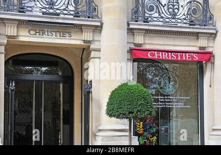 Christie's Gallery, Avenue Matignon, Paris Frankreich Stockfoto