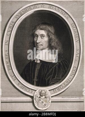 Joannes Doriev. 1660. Robert Nanteuil (1623-1678). Joannes Doriev. 1660. Tiefdruck. Paris, musée Carnavalet. Stockfoto