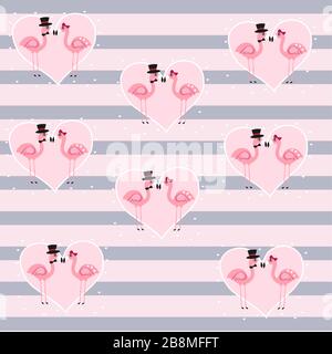 flamingo Cartoon Illustration Vektor Stock Vektor