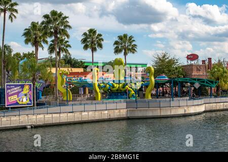 Orlando, Florida. März 2020. Kan und Kodos Twirl und Hurl in den Universal Studios Stockfoto