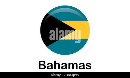 Bahamas Flagge für Independence Day und Infografik Stock Vektor