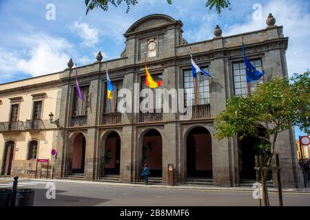 Rathaus der Stadt San Cristobal de La Laguna auf der Insel Tenera, Kanarische Inseln, Spanien Stockfoto