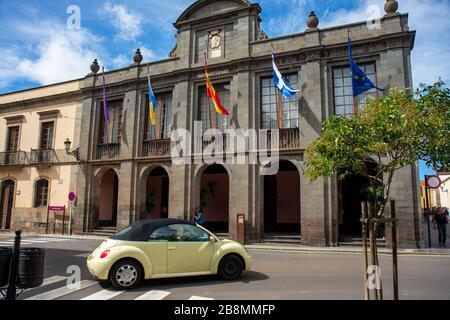 Rathaus in der Stadt La Laguna auf der Insel San Cristobal de La Laguna, Kanarische Inseln, Spanien Stockfoto