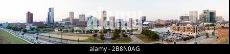 Baltimore im Bundesstaat Maryland, Vereinigte Staaten von Amerika, Blick auf die Innenstadt, den Inneren Hafen auf der Patapsco River Stockfoto