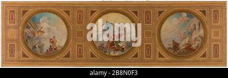 Skizze für das Rathaus des 6. Pariser Stadtarrons. Freiheit. Gleichberechtigung. Bruderschaft Léon Pierre Urbain Bourgeois (1842-1911). "Liberté. Egalité. Fraternité". Esquisse pour la mairie du VIème arrondissement de Paris. Musée des Beaux-Arts de la Ville de Paris, Petit Palais. Stockfoto