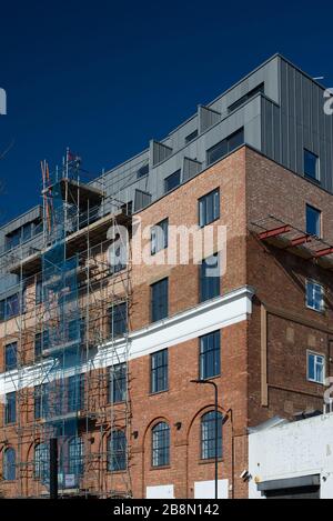 Renovierung der Stanley House Studios, Stanley Gardens, Acton, London, W3 Stockfoto