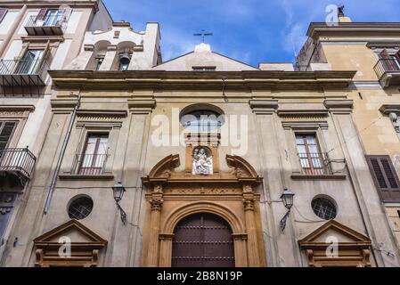 Die Kirche Madonna del Soccorso heißt auch Madonna della Mazza im historischen Teil von Palermo, der Hauptstadt der autonomen Region Sizilien in Süditalien Stockfoto