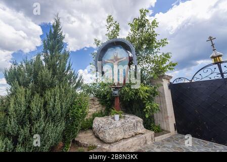 Kloster in Orheiul Vechi - historischer und archäologischer Komplex Orhei in Trebujeni über dem Fluss Raut, Moldawien Stockfoto