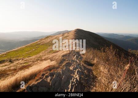 Carynska Polonyna im Bieszczady-Gebirge in Polen Stockfoto