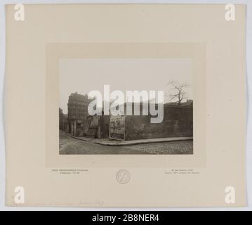 Abriss des Anhangs zum Hotel-Dieu, Paris (vierter arr.) Démolition de l'annektieren de l'Hôtel-Dieu, Paris (IVème arr.). Im Jahr 1909 (Janvier). Union Photographique Française. Paris, musée Carnavalet. Stockfoto