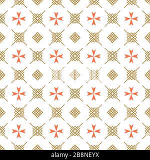 Ostorientalischer geometrischer Hintergrund nahtloser Mustervektor. Stock Vektor