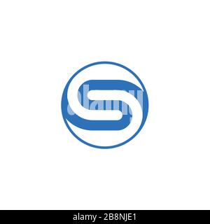 Letter S Logo Konzept, Anfangsbuchstabe S Graphic Logo Vorlage, Vector Flat Icon. Stock Vektor