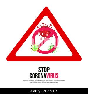 Symbol Für Coronavirus. Keine Infektion und keine Coronavirus Konzepte. Stock Vektor
