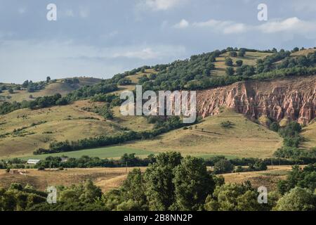 Rapa Rosie - Red Ravine Schutzgebiet in der Nähe der Stadt Sebes im Kreis Alba in der Region Siebenbürgen in Rumänien Stockfoto