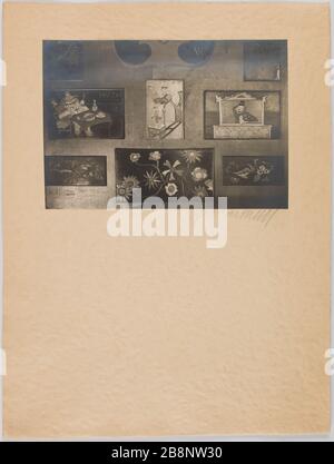 Fotografien der Räume des Hauses von Victor Hugo, 1900-1930: Chinesische Kleinanleger leben. "Alles de la maison de Victor Hugo, 1900-1930: Détail du salon chinois". Photographie anonyme. Tirage au gélatino-bromure d'argent. 1920-1940. Paris, Maison de Victor Hugo. Stockfoto