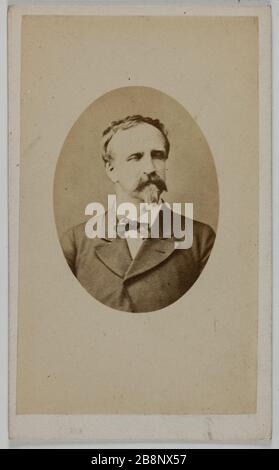 Porträt von Eugene Henri d'Orléans, Herzog von Aumale (1822-1897), (Gouverneur General von Algerien, Abgeordneter) Anonyme. Portrait d'Henri Eugène d'Orléans, duc d'Aumale (1822-1897), (Général gouverneur d'Algérie, député). Carte de visite (recto). Tirage sur Papier Albuminé. 1870-1890. Paris, musée Carnavalet. Stockfoto