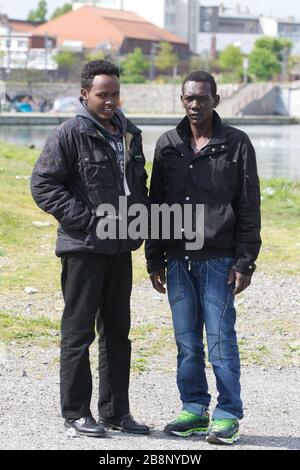 Migrantenkrise, Calais, Frankreich. Stockfoto