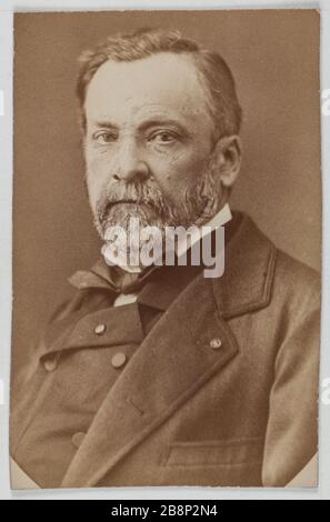Porträt des Chemikers Louis Pasteur (1822-1895). Anonyme. Portrait de Louis Pasteur (1822-1895), chimiste. Carte de visite (recto). Tirage sur Papier Albuminé. 1860-1890. Paris, musée Carnavalet. Stockfoto