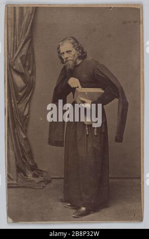 Porträt von Antoine Renard (1825-1872), Tenoroper. Portrait d'Antoine Renard (1825-1872), ténor d'opéra. Carte de visite (recto). Photographie anonyme. Tirage sur Papier Albuminé, 1860-1890. Paris, musée Carnavalet. Stockfoto